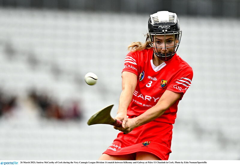 Saoirse McCarthy on Cork duty. Picture: Eóin Noonan/Sportsfile Saoirse McCarthy on Cork duty. Picture: Eóin Noonan/Sportsfile
