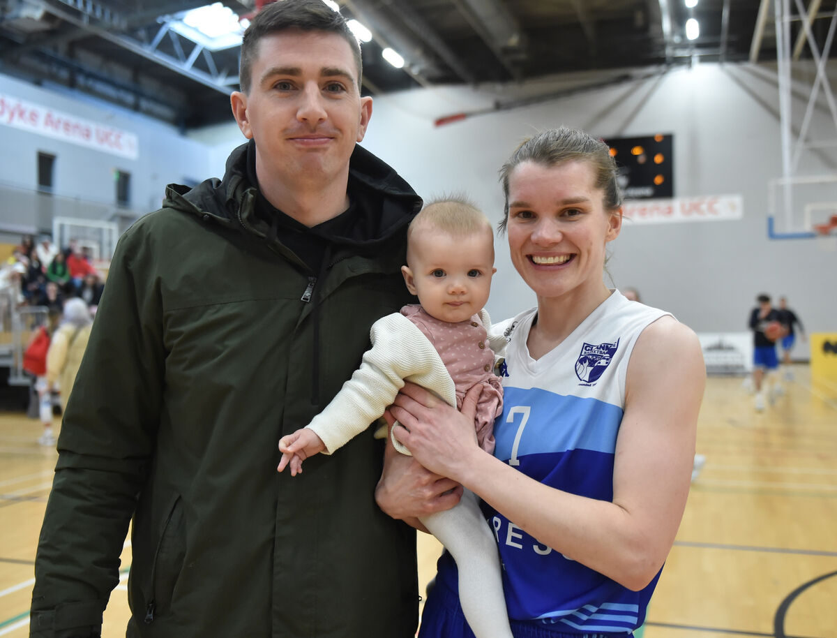 The Address UCC Glanmire player Claire O'Sullivan with her husband Ciaran and their daughter Emma. Picture: Eddie O'Hare