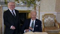 'Your feet will bring you where your heart is,' Biden writes in Áras visitors' book