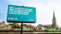 Biden billboard in Ballina pokes fun at Mayo's All-Ireland record