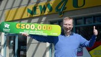 Newsagents in Kildare celebrating its sixth National Lottery win