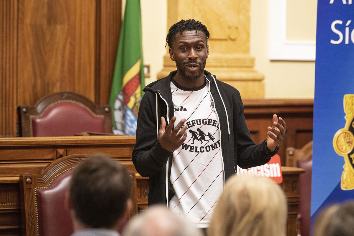 Raphael Olympio CMC , The Launch of the Anti Racism Youth Led Summit , Cork City Hall. Photography By Gerard McCarthy Raphael Olympio CMC , The Launch of the Anti Racism Youth Led Summit , Cork City Hall. Photography By Gerard McCarthy
