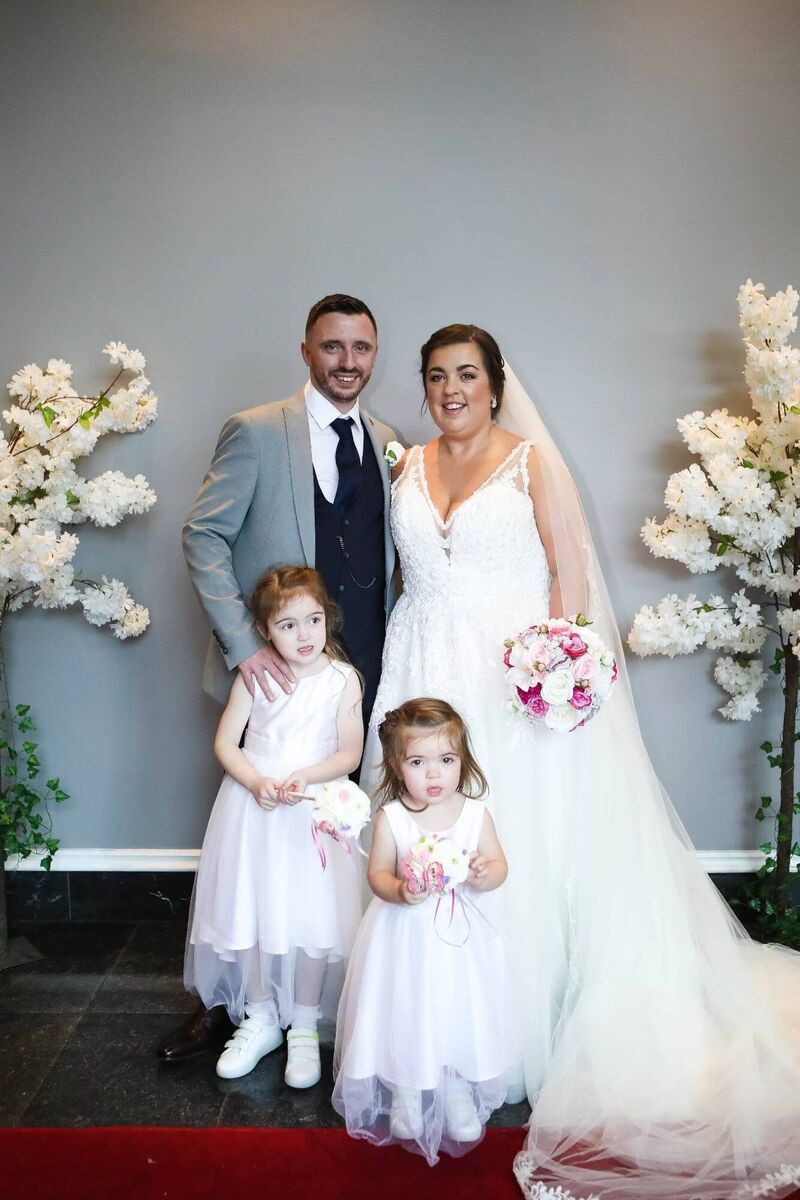 Hayley Bevan and Mark Moore McNally with their daughters Robyn and Kaci. Hayley Bevan and Mark Moore McNally with their daughters Robyn and Kaci.