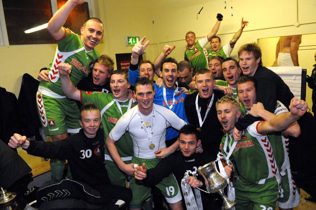 Cork City players celebrate after defeating Glentoran in the Setanta Sports Cup final at Turner's Cross. Picture: Eddie O'Hare Cork City players celebrate after defeating Glentoran in the Setanta Sports Cup final at Turner's Cross. Picture: Eddie O'Hare