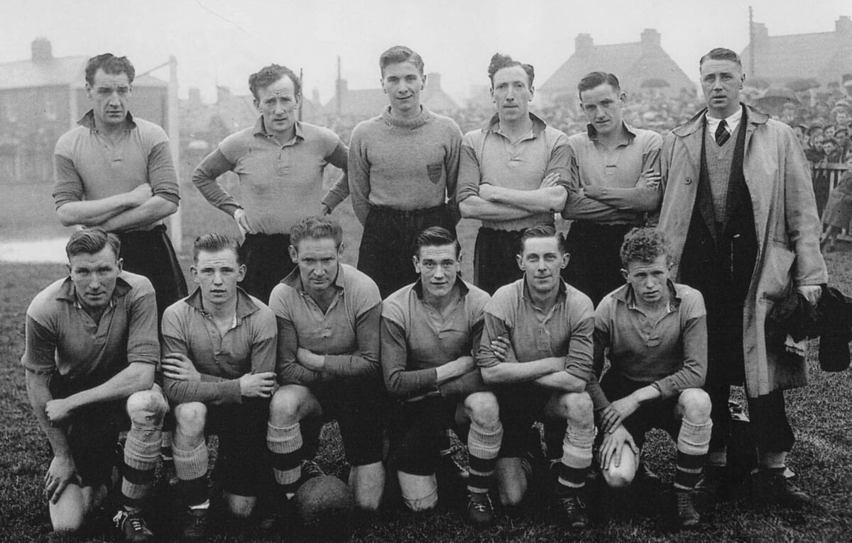 The Evergreen team before the 1953 decider. The Evergreen team before the 1953 decider.