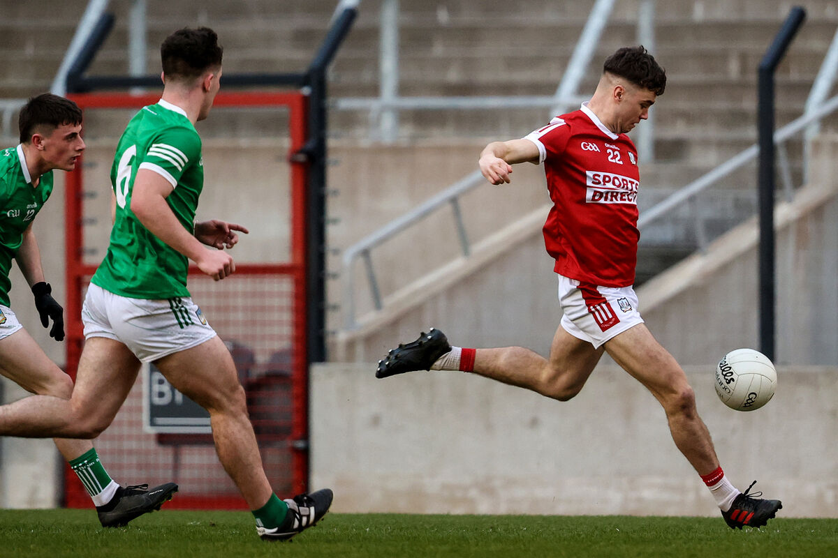 Cork's Niall Kelly scores his teams second goal 