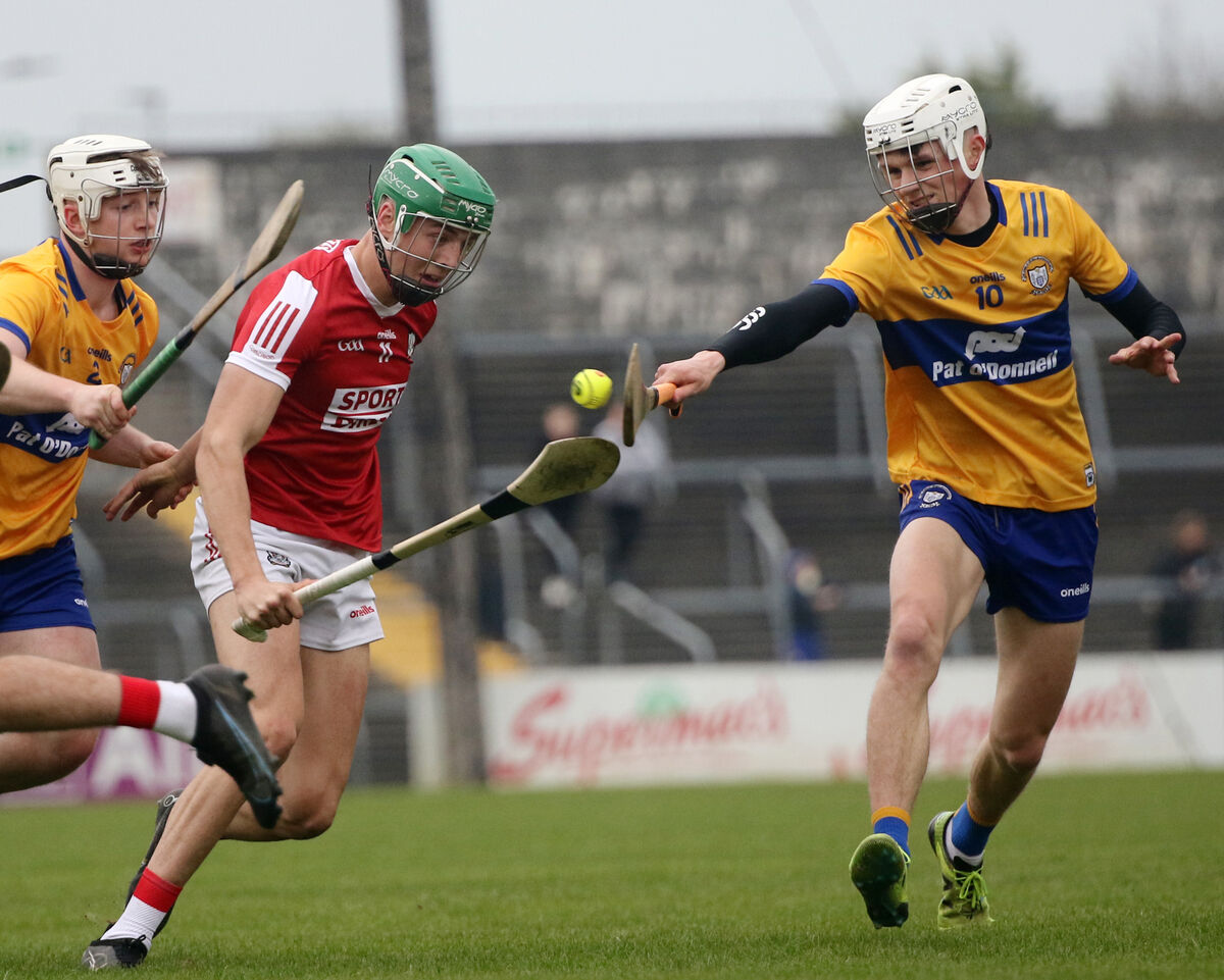 Ben Cunningham of Cork looks to find his way through the Clare defence in Cusack Park. Picture: Brendan Gleeson Ben Cunningham of Cork looks to find his way through the Clare defence in Cusack Park. Picture: Brendan Gleeson