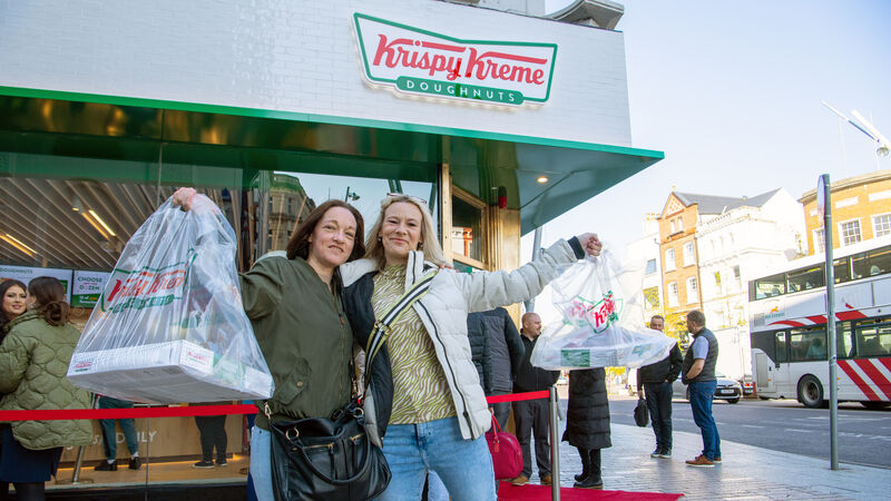 PICTURES: Queues on Pana as Krispy Kreme opens Cork store
