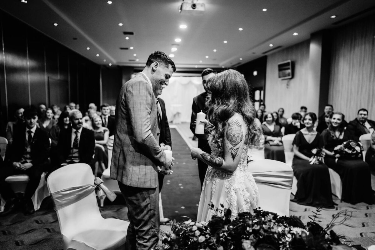 Niamh and Kevin were married in a civil ceremony at the Radisson Blu, Little Island.