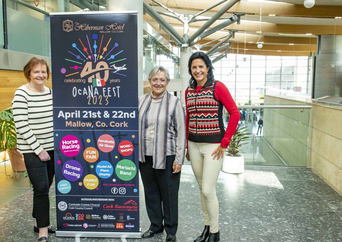 Pictured on a courtesy visit to Cork Airport were Silvana Ocana and Ana Elsa Ocana, daughters of Capt. Ruben Ocana. Also included is Kathleen Walshe, Communications Specialist at Cork Airport. Pic: Brian Lougheed Pictured on a courtesy visit to Cork Airport were Silvana Ocana and Ana Elsa Ocana, daughters of Capt. Ruben Ocana. Also included is Kathleen Walshe, Communications Specialist at Cork Airport. Pic: Brian Lougheed