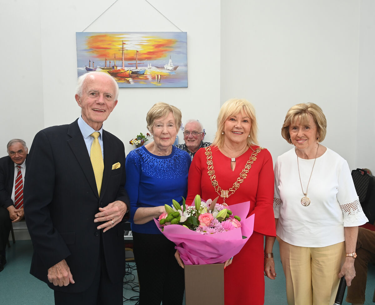 Paddy O'Brien, Eleanor Woods, Chairperson , St Brendans The Glen Senior Citizens Day Centre with special guest Lord Mayor Cllr Deirdre Forde and singer Marion Collins at the Over 60s Talent concert at St Brendan's, The Glen, Senior Citizens Day Centre, Cork, organised by Paddy O'Brien. Pic: Larry Cummins Paddy O'Brien, Eleanor Woods, Chairperson , St Brendans The Glen Senior Citizens Day Centre with special guest Lord Mayor Cllr Deirdre Forde and singer Marion Collins at the Over 60s Talent concert at St Brendan's, The Glen, Senior Citizens Day Centre, Cork, organised by Paddy O'Brien. Pic: Larry Cummins
