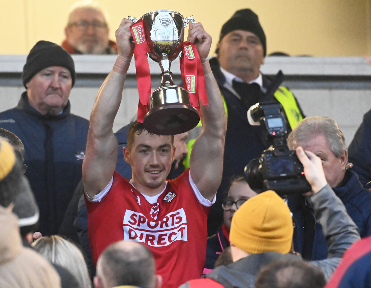 Cork captain Sean O'Donoghue lifts the Co-op SuperStores Munster Hurling League trophy after the final win over Tipperary at Páirc Uí Rinn in January. Picture: Eddie O'Hare Cork captain Sean O'Donoghue lifts the Co-op SuperStores Munster Hurling League trophy after the final win over Tipperary at Páirc Uí Rinn in January. Picture: Eddie O'Hare