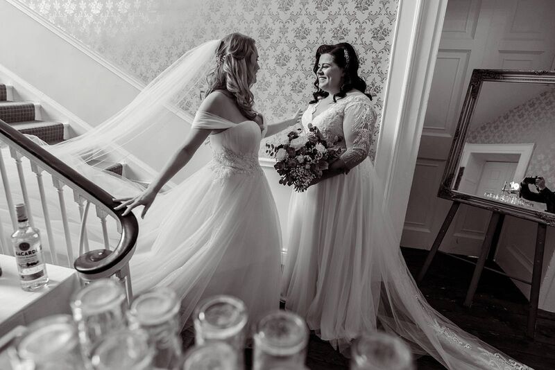 The couple had a first glance before the wedding.