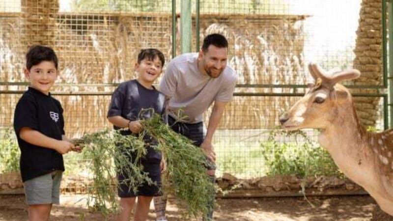 Feeding gazelles and luxury shopping among Lionel Messi activities on Saudi trip