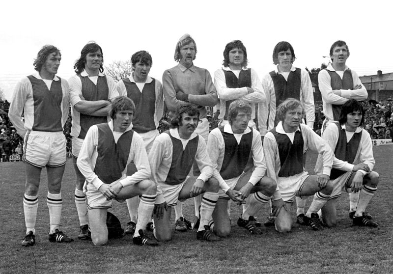 The Cork Hibernians team who beat Shelbourne in the replay of the FAI Cup final at Flower Lodge. 