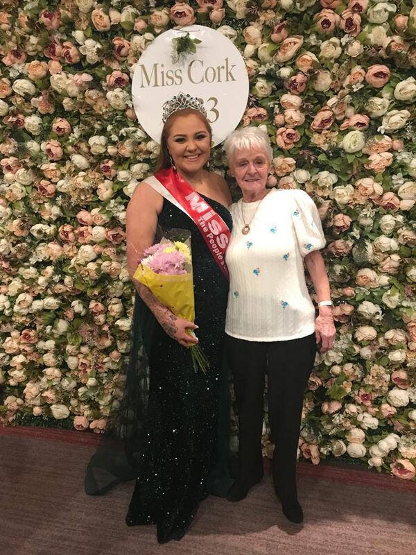Molly Dennehy O’Mahony, Miss Cork People's Choice, with her nan Carmel Dennehy .
