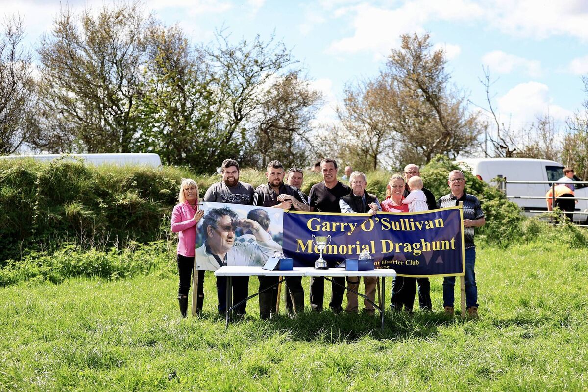 Northern Hunt members at the 20th Garry O'Sullivan draghunt memorial meeting at Shanlyre 