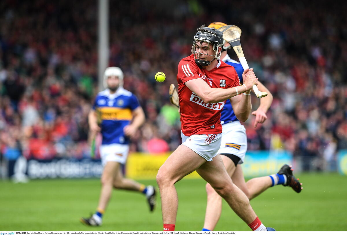 Darragh Fitzgibbon buries a goal against Tipp. Picture: George Tewkesbury/Sportsfile