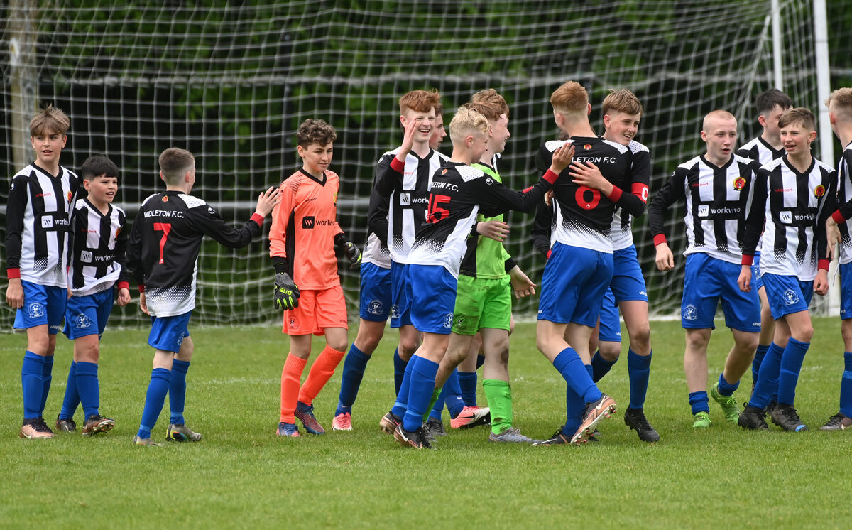 Midleton players celebrate after defeating Belvedere. Picture: Eddie O'Hare Midleton players celebrate after defeating Belvedere. Picture: Eddie O'Hare