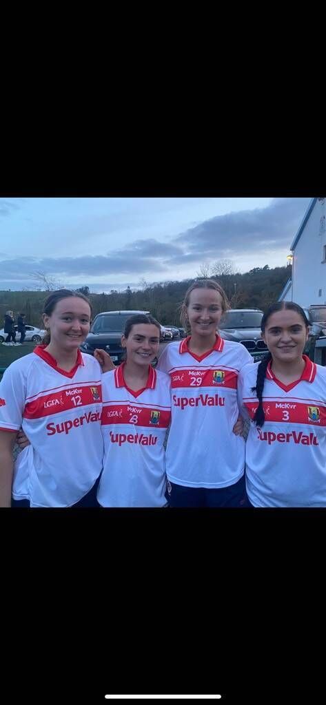 Four players from the Cork senior B football team: Left to right: Ruth Shanley, Abby Quirke, Aoife Carbery and Caitlin O'Mahony.