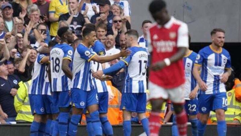Brighton put the boot into Arsenal’s title hopes with victory at the Emirates