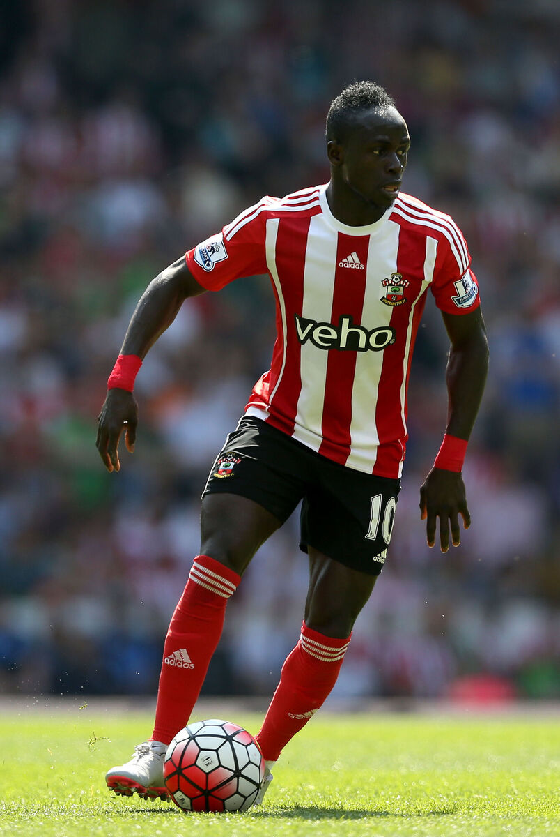 A 2016 image of Southampton's Sadio Mane, before his move to Liverpool. Picture: Adam Davy/PA Wire. A 2016 image of Southampton's Sadio Mane, before his move to Liverpool. Picture: Adam Davy/PA Wire.