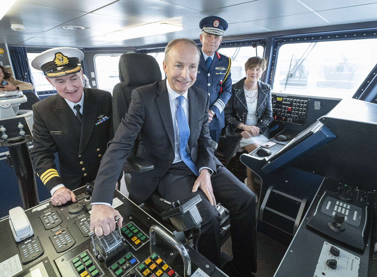 Commander Tony O'Leary, Tánaiste and Minister for Defence, Micheál Martin, Chief of Staff of the Defence Forces Lieutenant General Seán Clancy and Secretary General at the Dept of Defence, Jacqui McCrum. Photo: Gerard McCarthy Commander Tony O'Leary, Tánaiste and Minister for Defence, Micheál Martin, Chief of Staff of the Defence Forces Lieutenant General Seán Clancy and Secretary General at the Dept of Defence, Jacqui McCrum. Photo: Gerard McCarthy