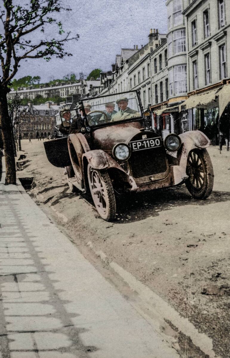 Republicans emigrating to Canada from Cobh after their defeat in the Civil War, raedy to board the SS Ausonia. From The Irish Civil War In Colour, by Michael B. Barry and John O’Byrne, published by Gill Books. 