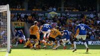 Yerry Mina’s last-gasp equaliser at Wolves gives Everton hope of survival