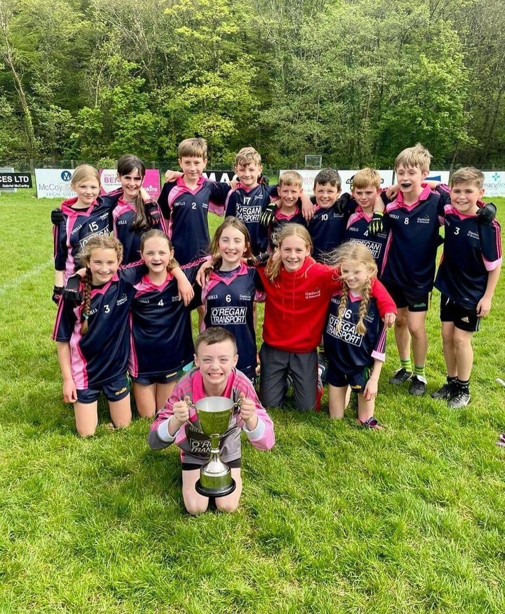 All smiles at the recent Corn Thomáis Uí Riordáin blitz organised by transition year students of Coláiste an Phiarsaigh.