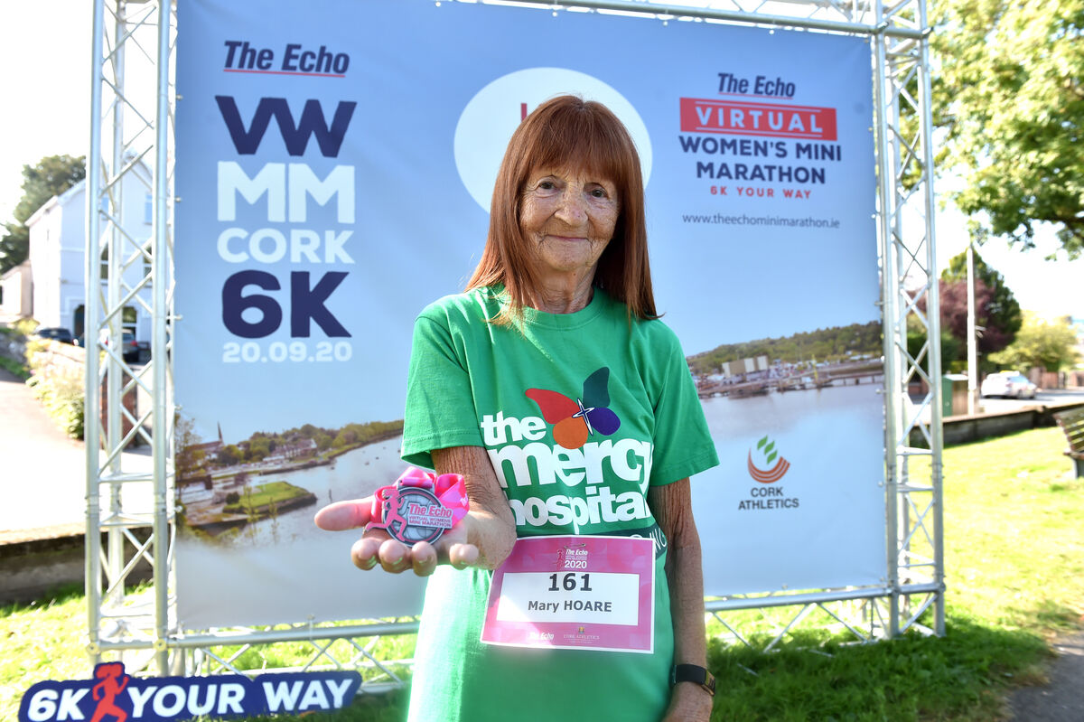Mary Hoare back taking part in The Echo Virtual Women's Mini marathon in aid of The Mercy hospital during Covid.