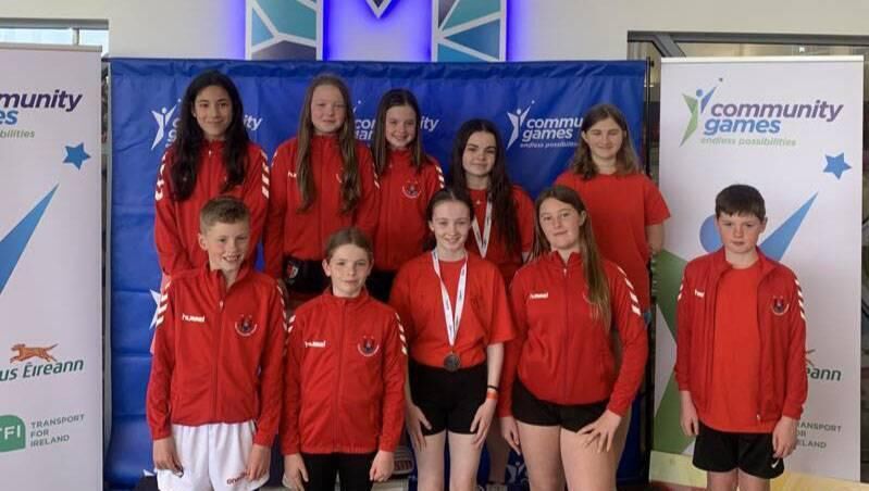 Some of the Cork swimmers who participated at the National Finals of the Community Games in Castlebar. Picture: Katrina Gardiner.