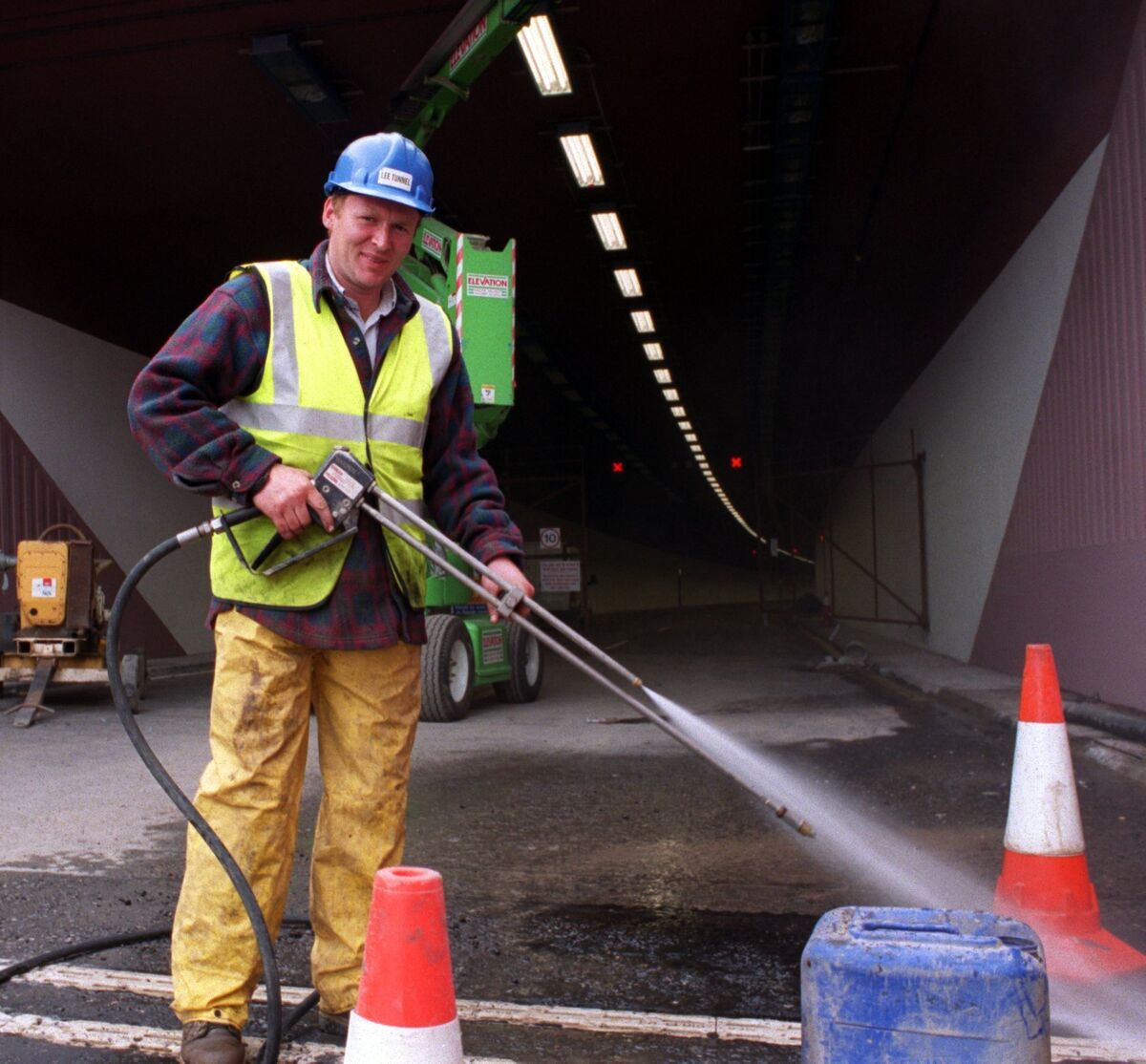 Don Browne washing down the Jack Lynch Tunnel in 1999 before the official opening. Picture: Richard Mills. Don Browne washing down the Jack Lynch Tunnel in 1999 before the official opening. Picture: Richard Mills.