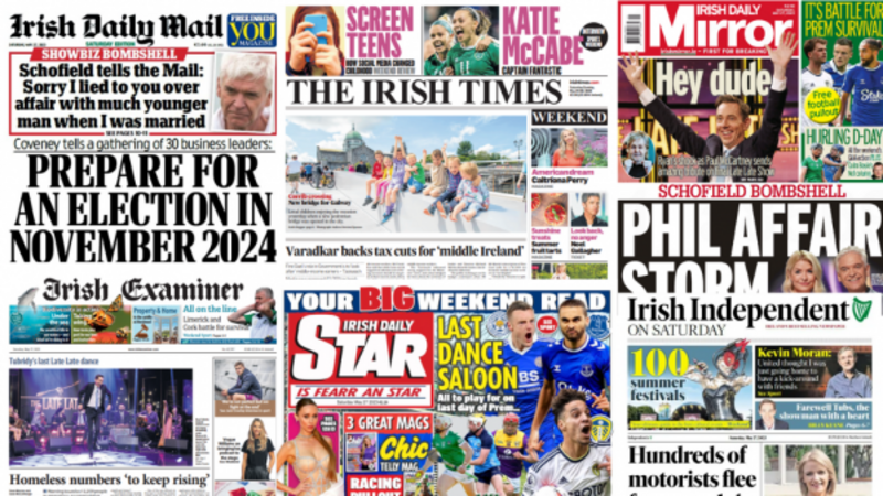 What the papers say: Saturday's front pages What the papers say: Saturday's front pages