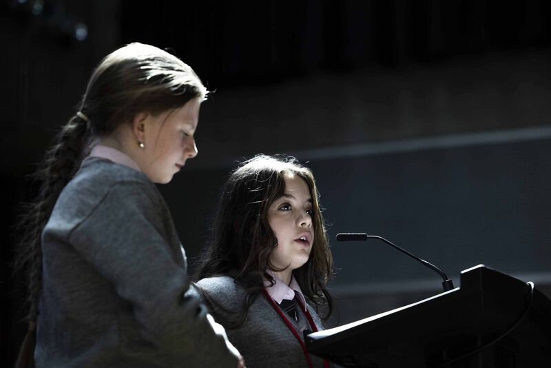 Maria Ianko member of the Romani Community and member of Star NTRIS delegate speaking at Cork's first ever Youth-Led Anti Racism Summit took place in Cork City Hall on 26th May. Picture Clare Keogh.