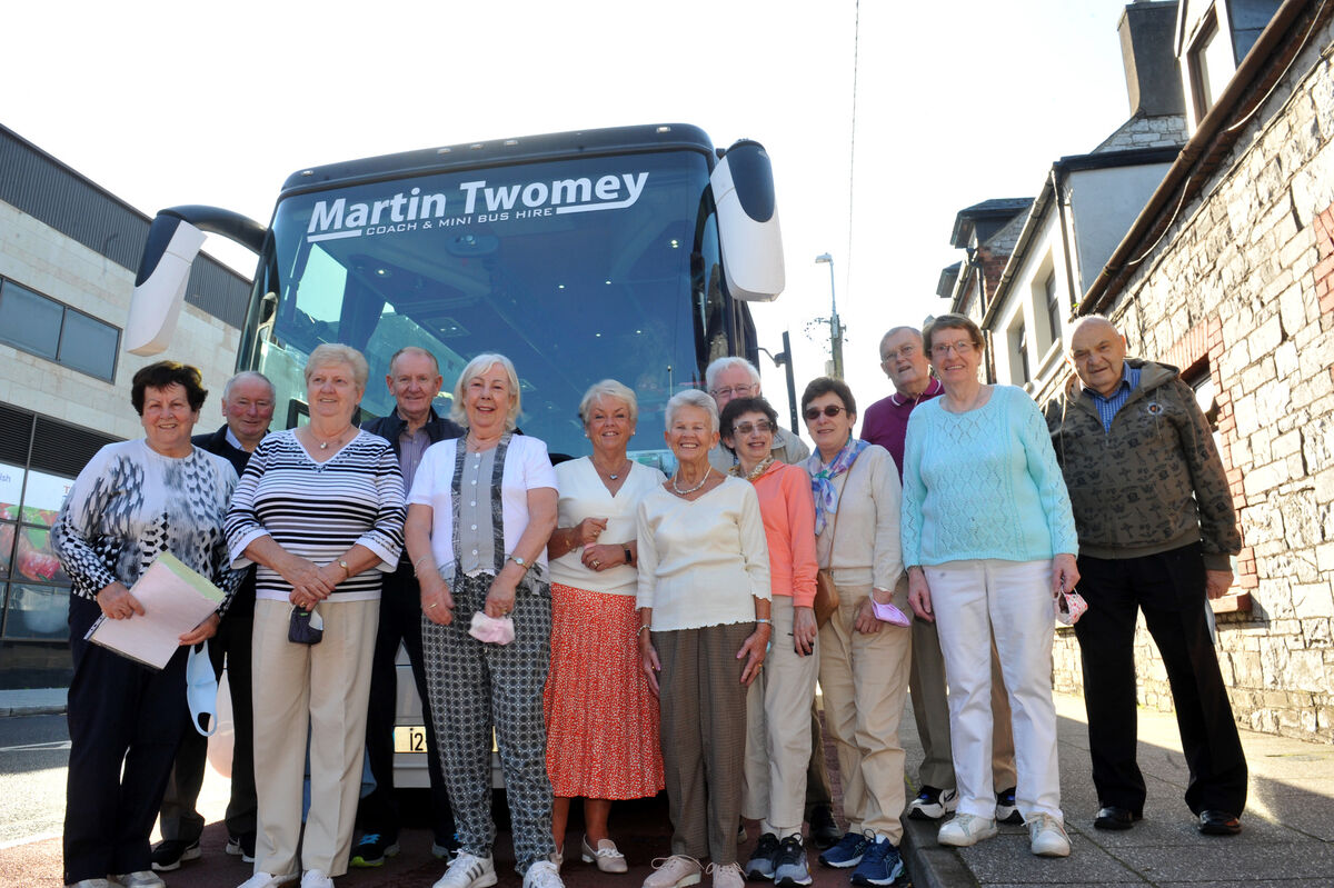 Douglas Young at Heart trip to Kerry. (left) Phil Goodman and some of the attendees about to board the bus prior to departure. Pic: Larry Cummins Douglas Young at Heart trip to Kerry. (left) Phil Goodman and some of the attendees about to board the bus prior to departure. Pic: Larry Cummins