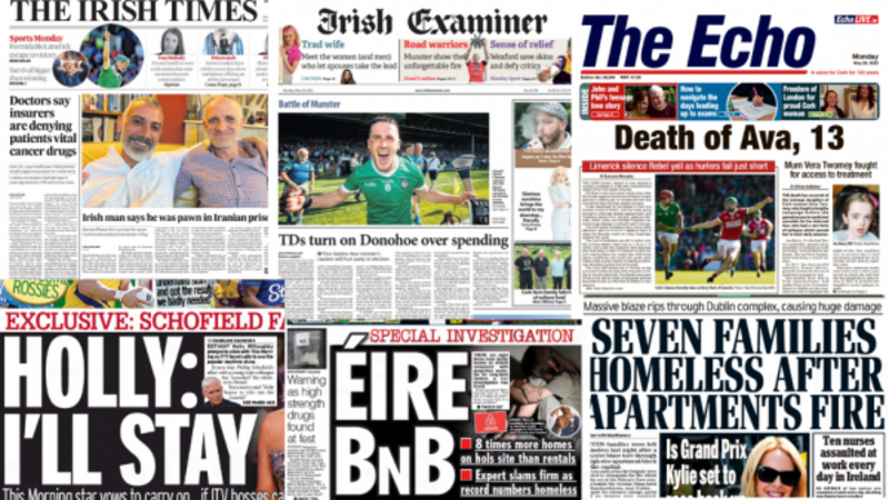 What the papers say: Monday's front pages What the papers say: Monday's front pages