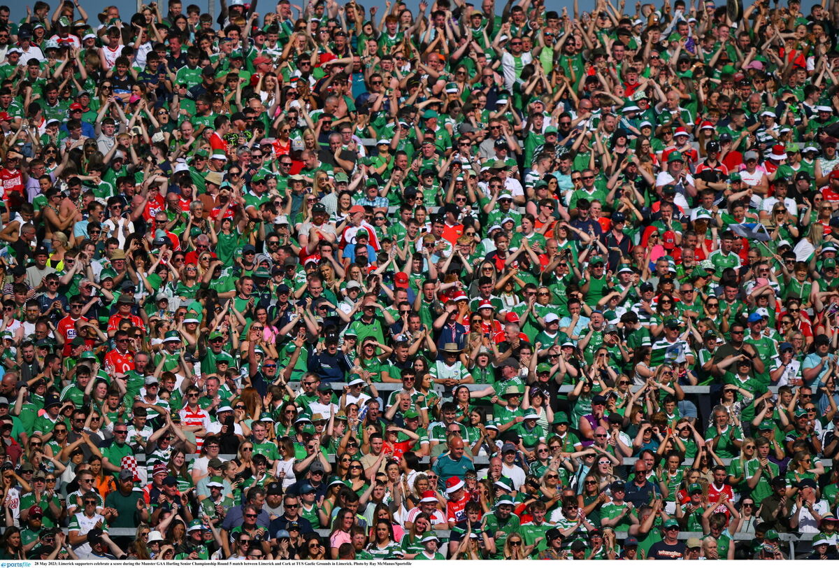A huge crowd soaking up the sun and hurling in another epic Munster championship clash. Picture: Ray McManus/Sportsfile A huge crowd soaking up the sun and hurling in another epic Munster championship clash. Picture: Ray McManus/Sportsfile