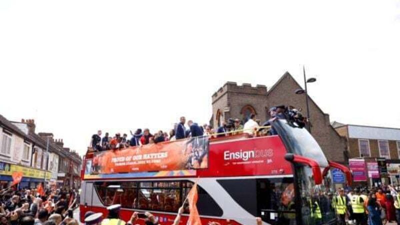 Fans celebrate Luton’s fairytale promotion to Premier League at civic parade Fans celebrate Luton’s fairytale promotion to Premier League at civic parade