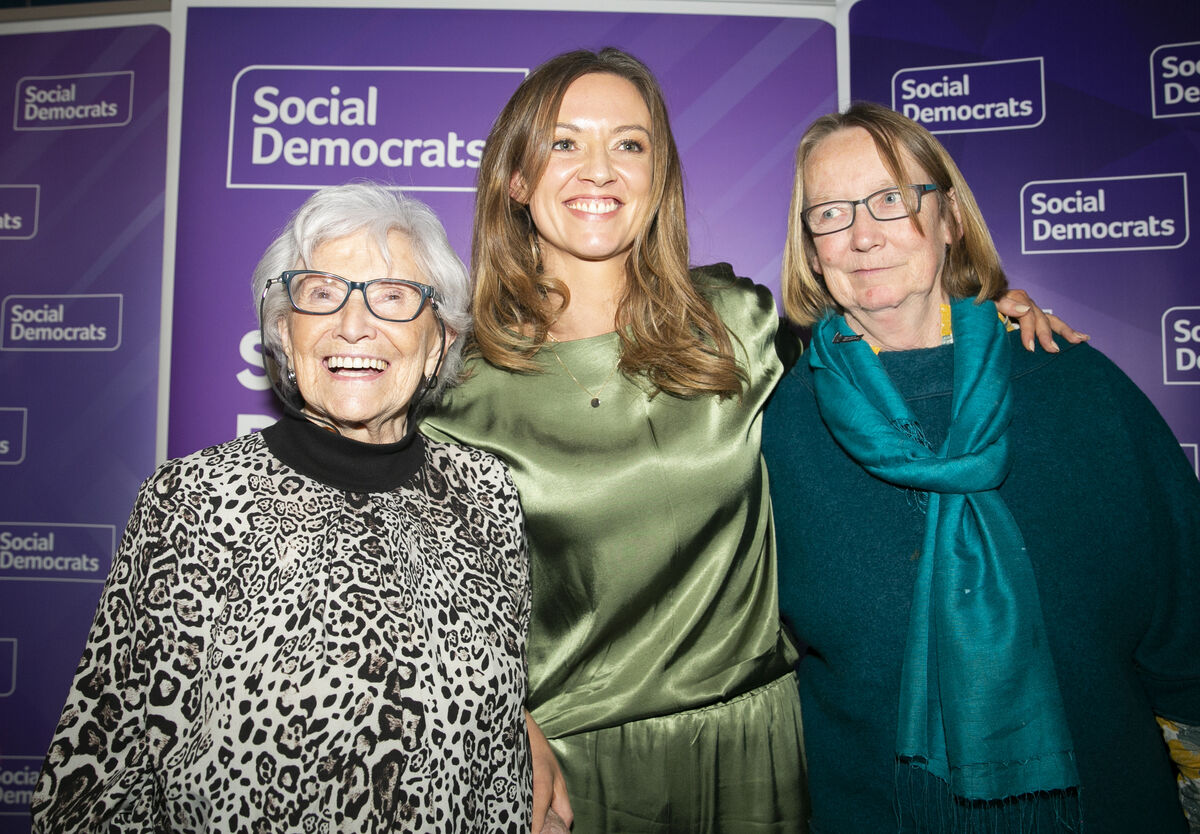 Holly Cairns TD with (L to R) Grandmother Sylvia Cairns and mother Madeline McKeever. Picture: Gareth Chaney/ Collins Photos Holly Cairns TD with (L to R) Grandmother Sylvia Cairns and mother Madeline McKeever. Picture: Gareth Chaney/ Collins Photos