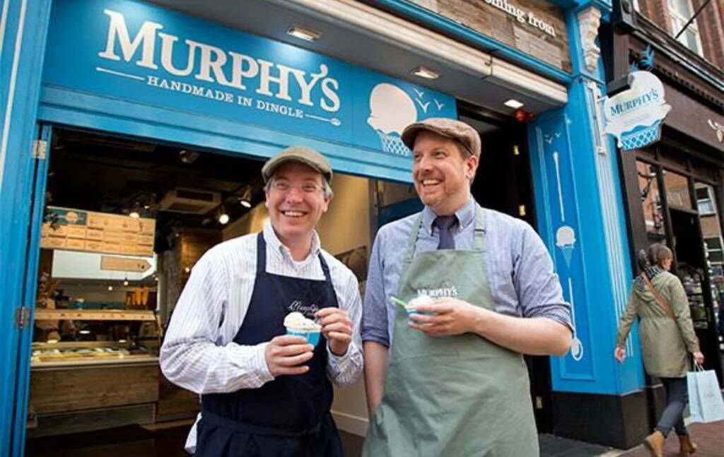 Sean and Kieran Murphy started Murphy's Ice Cream in Dingle, Co. Kerry in 2000. They have locations in Dublin, Dingle, Killarney, Galway, Kildare Village and a pop up location on Inch Beach. 