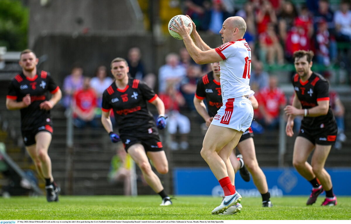 Brian O'Driscoll of Cork on his way to scoring his side's goal against Louth. Picture: Seb Daly/Sportsfile Brian O'Driscoll of Cork on his way to scoring his side's goal against Louth. Picture: Seb Daly/Sportsfile