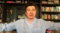 Rick Astley appears on BBC Breakfast wearing his pyjamas