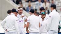 Ireland dig in after England seamer Stuart Broad rips through top order