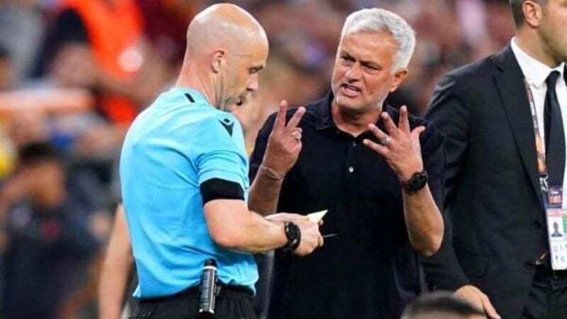 Uefa awaits reports following Jose Mourinho’s rant at referee Anthony Taylor