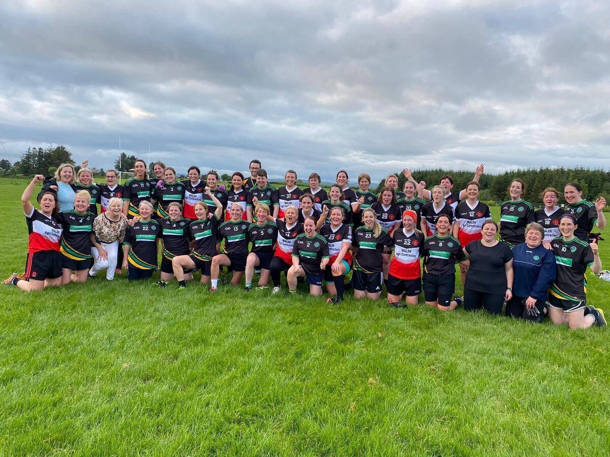 The Randal Óg and Keelnameela teams pictured together after their recent game. The Randal Óg and Keelnameela teams pictured together after their recent game.