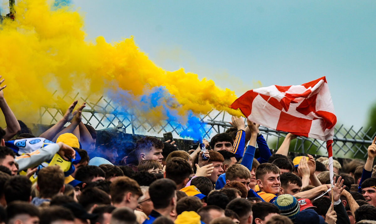 Colour on the terrace when Clare met Cork. Picture: INPHO/Evan Treacy Colour on the terrace when Clare met Cork. Picture: INPHO/Evan Treacy