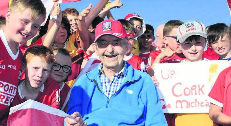 Tommy Buckley, Whitechurch GAA President, with young supporters ahead of the the U-20 All-Ireland Hurling Final on Sunday. Club man Michéal Mullins captains the side. Tommy Buckley, Whitechurch GAA President, with young supporters ahead of the the U-20 All-Ireland Hurling Final on Sunday. Club man Michéal Mullins captains the side.