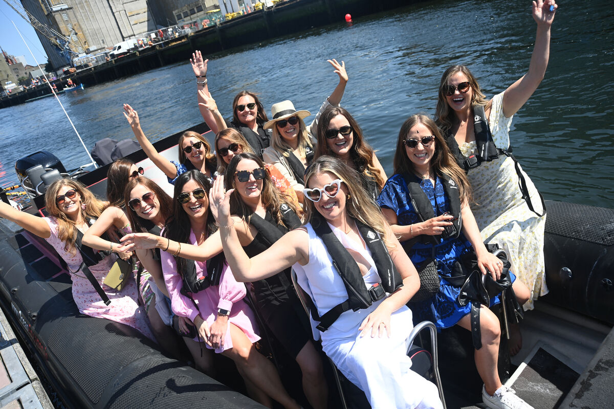 Water Hens......Bride-to-Be Emily Griffin, Carrigrohane, Cork returned from Sydney, Australia for a hen party with friends and family as they undertook a harbour trip on a fast rib with Ocean Escapes on Saturday. Pic Larry Cummins Water Hens......Bride-to-Be Emily Griffin, Carrigrohane, Cork returned from Sydney, Australia for a hen party with friends and family as they undertook a harbour trip on a fast rib with Ocean Escapes on Saturday. Pic Larry Cummins