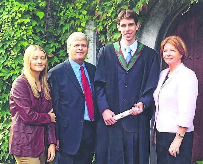 Manus and Betty O’Callaghan with their daughter, Kate, and son, Manus Jr, on his graduation day at UCC.